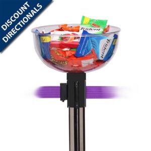 Clear Stanchion Merchandising Display Bowl