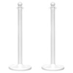 2.5-inch plastic stanchions 2-pack white