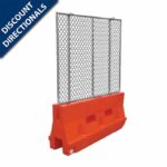 YODOCK Plastic Jersey Barrier with Chain Link Fence Topper Kit