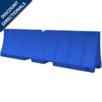 Low-Profile Plastic Jersey Barricade 24"H x 96"L x 16"W Blue