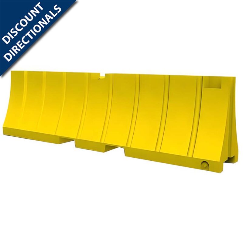 Low-Profile Plastic Jersey Barricade 24"H x 96"L x 16"W Yellow