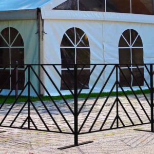 Decorative Steel Fencing Black in Use