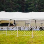 Decorative Steel Fencing White in Use