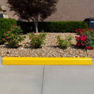 Plastic Curb Guard in Use - yellow